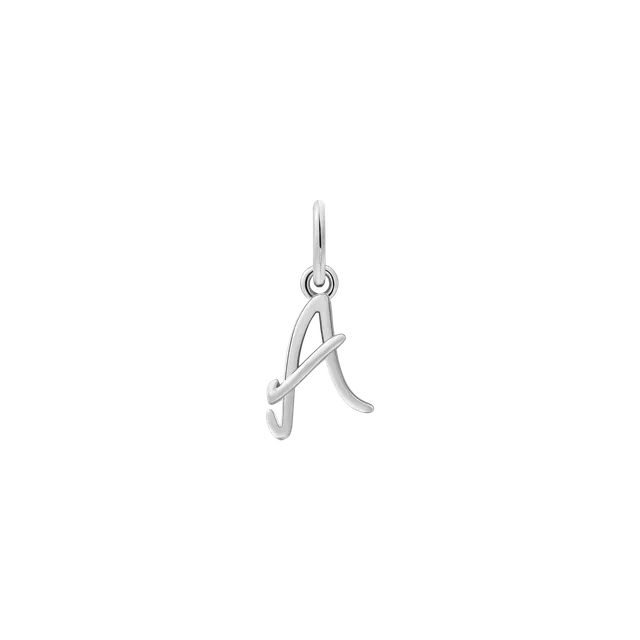 xenox-a-letter-italic-charm-buchstabe-925-sterlingsilber-rhodiniert image 1