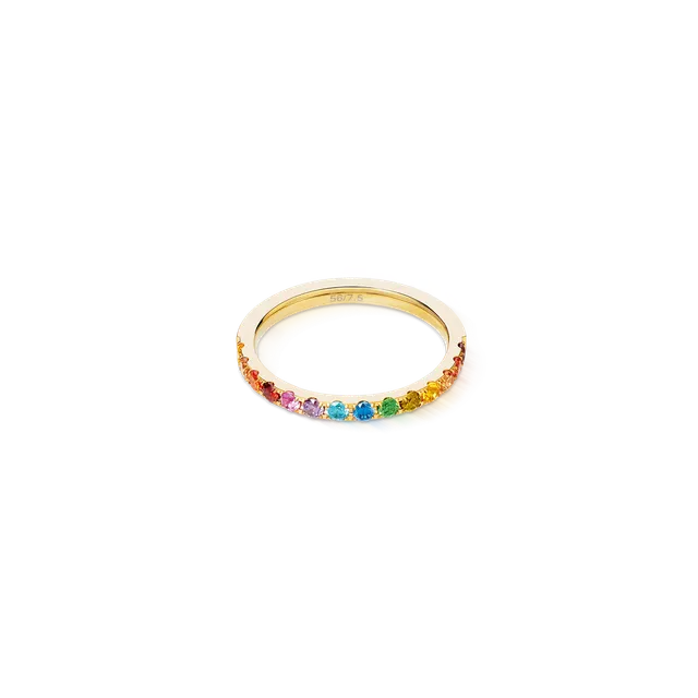 coeur-de-lion-eternal-love-ring-gold-rainbow-zirkonia-edelstahl image 1