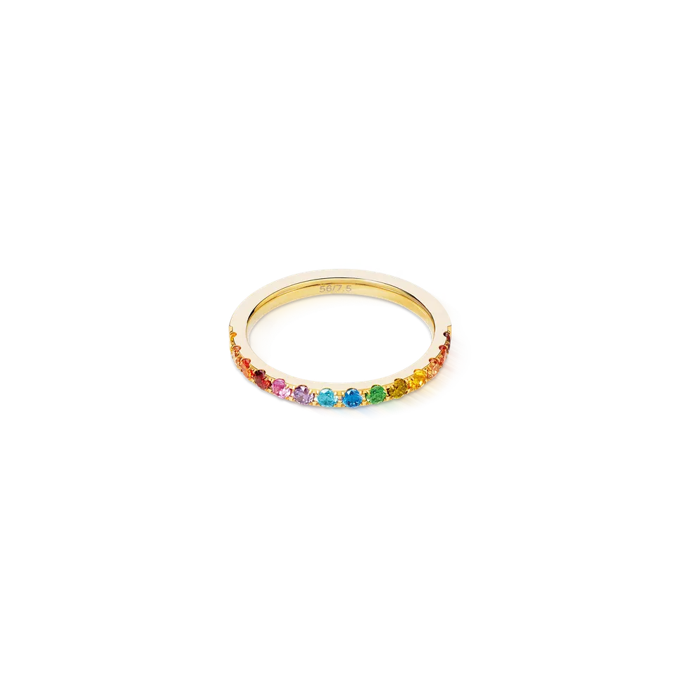 coeur-de-lion-eternal-love-ring-gold-rainbow-zirkonia-edelstahl image 1