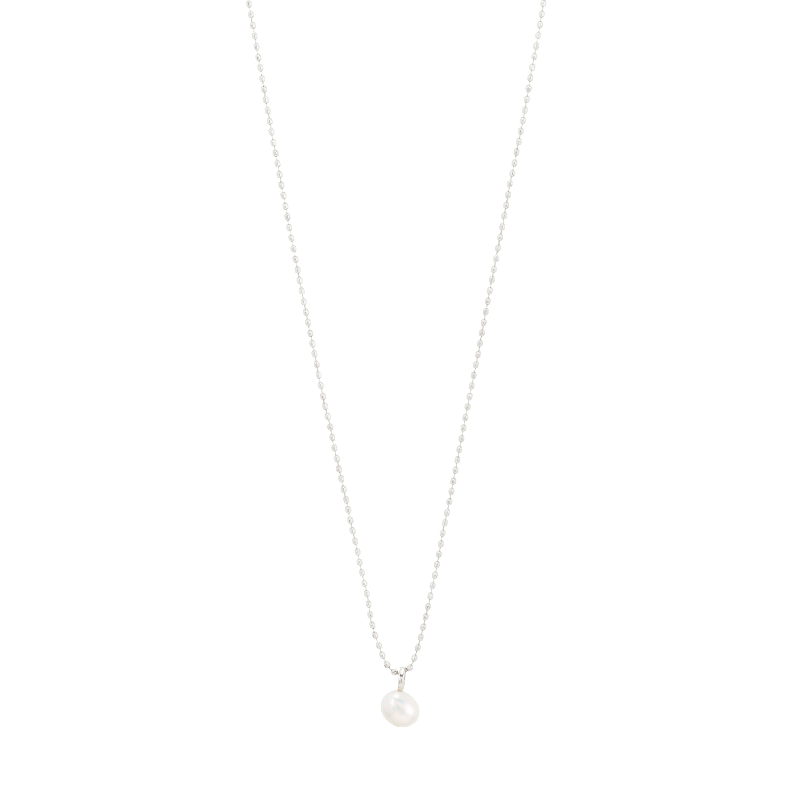 pilgrim-hadley-kette-versilbert-kugelgliederkette-mit-s-wasserperle image 1
