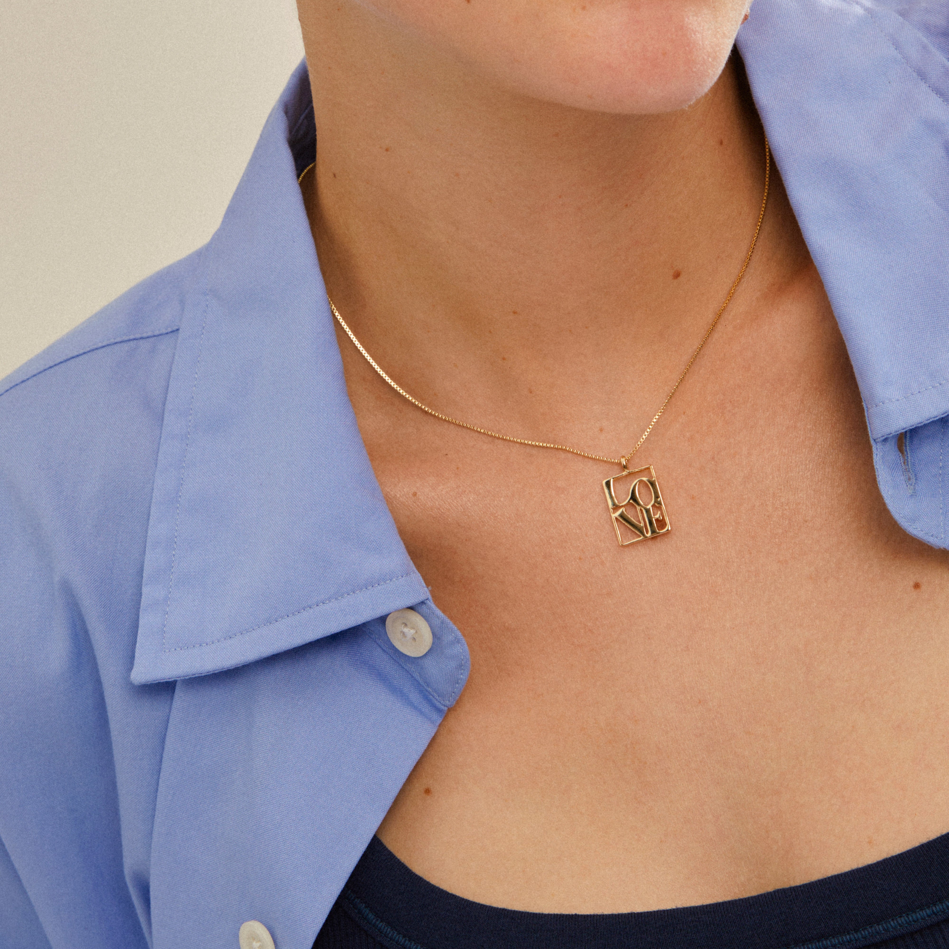 pilgrim-love-tag-halskette-gold-plated-love-anh-nger-eckig image 2