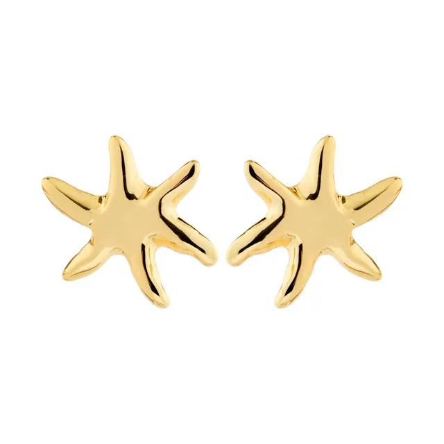 pilgrim-prism-seestern-ohrstecker-gold-plated image 1