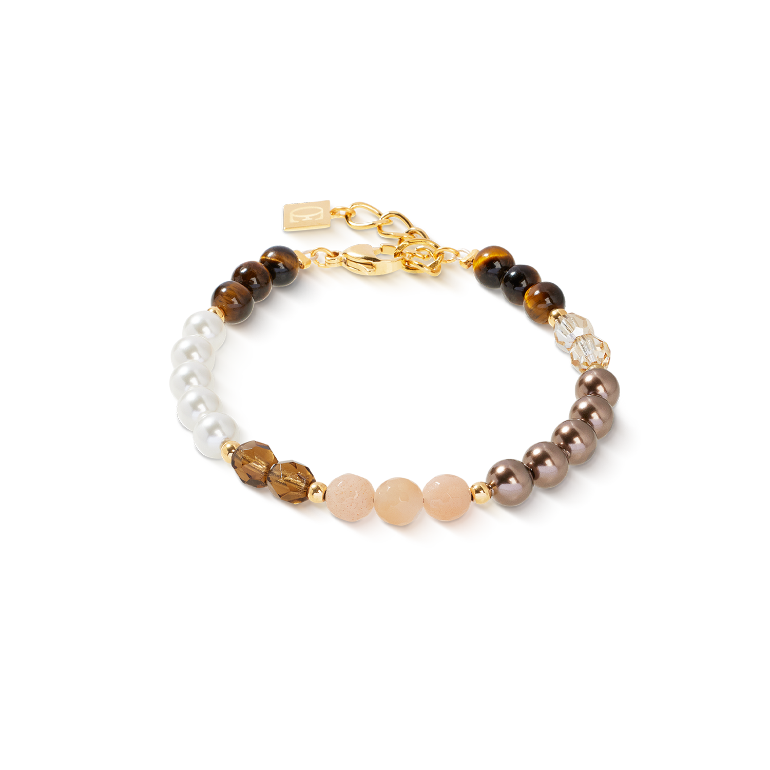 coeur-de-lion-armband-precious-elysia-gold-braun image 1