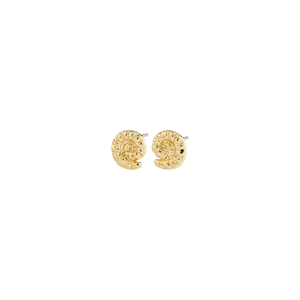 pilgrim-haze-ohrstecker-goldplattiert-ammonit-swirl-maritim image 1