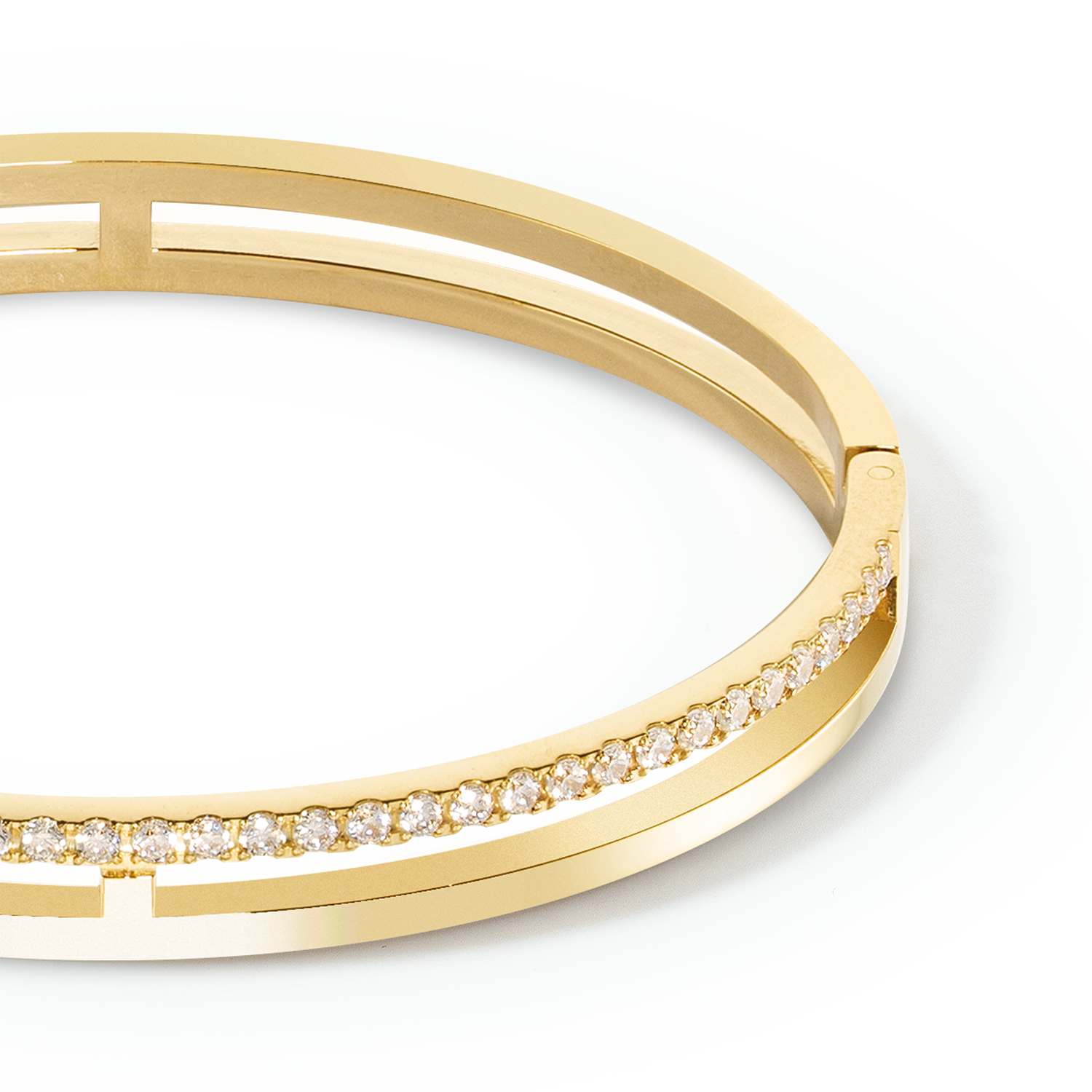 coeur-de-lion-eternal-unity-armreif-gold-kristall-zirkonia-edelstahl image 2