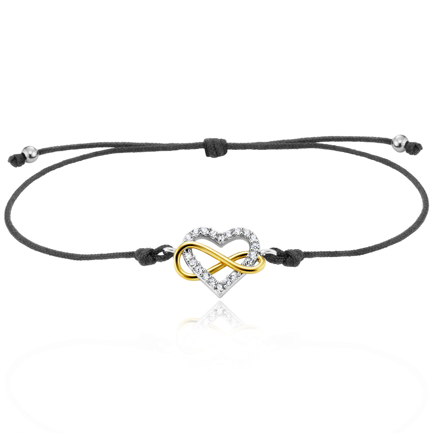 julie-julsen-infinity-heart-armband-silber-mit-herz-infinity-und-20-wei-e-zirkon image 1