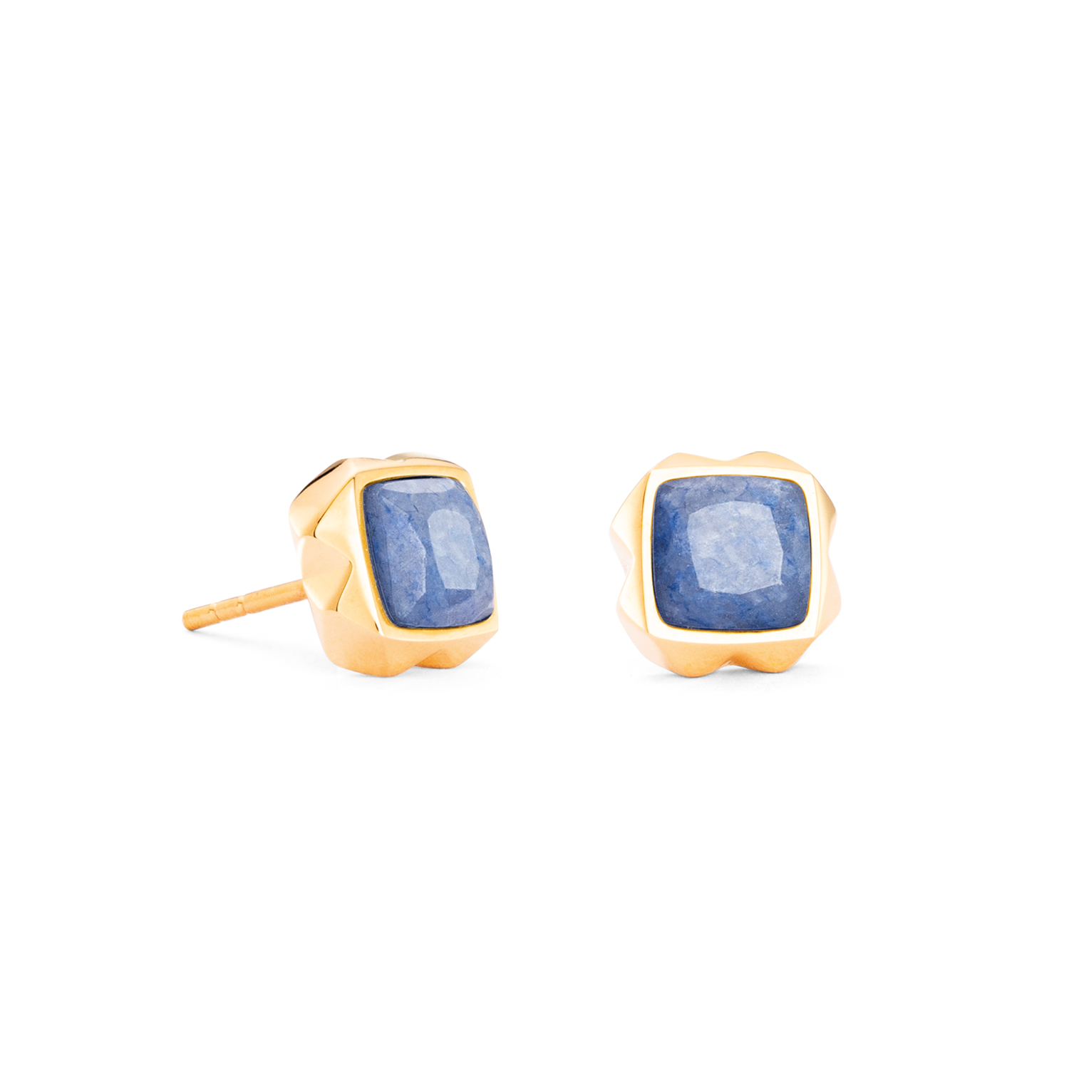 coeur-de-lion-spikes-square-ohrstecker-aventurin-gold-blau image 1