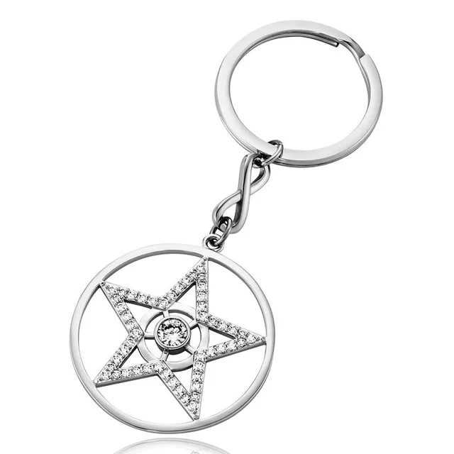 julie-julsen-schl-sselanh-nger-stern-edelstahl-silber-mit-51-zirkonia image 1