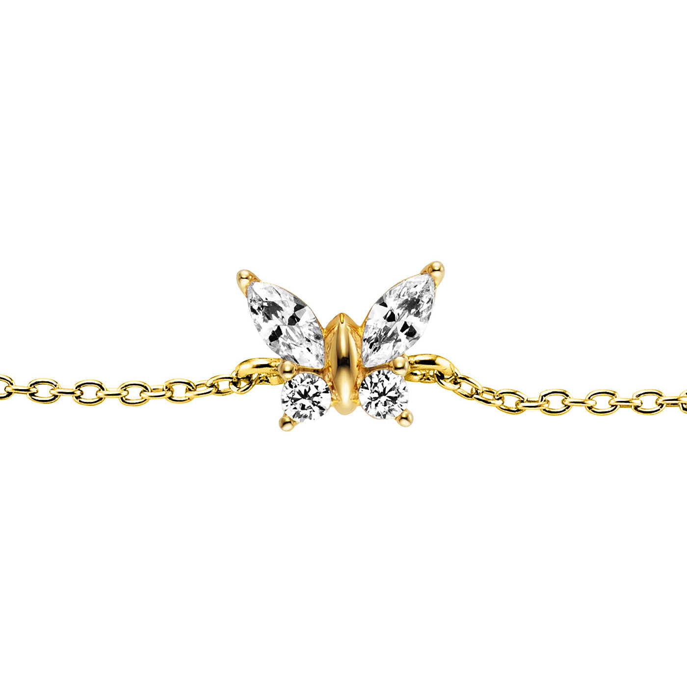 julie-julsen-kids-armband-butterfly-vergoldet-mit-schmetterling-und-4-wei-en-zir image 3