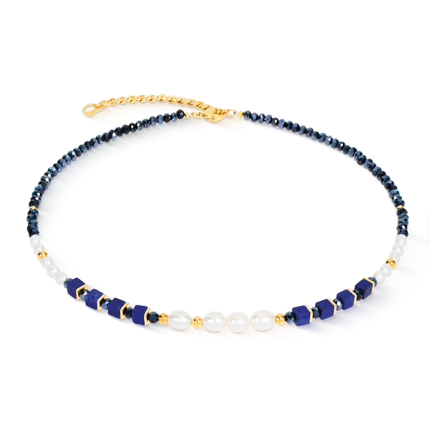 coeur-de-lion-halskette-cosmic-pearls-midnight-gold image 1