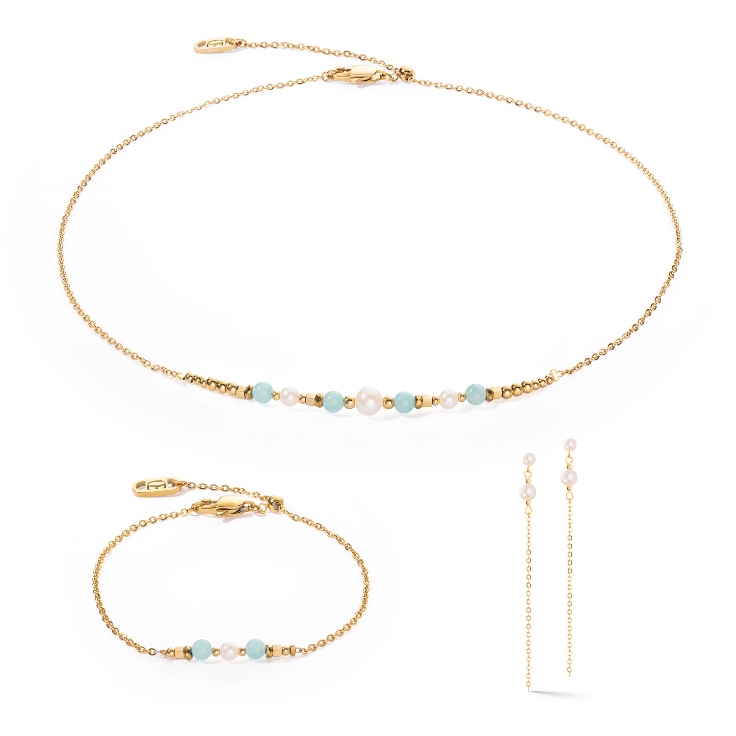 coeur-de-lion-ohrringe-princess-pearls-gold-gr-n image 3