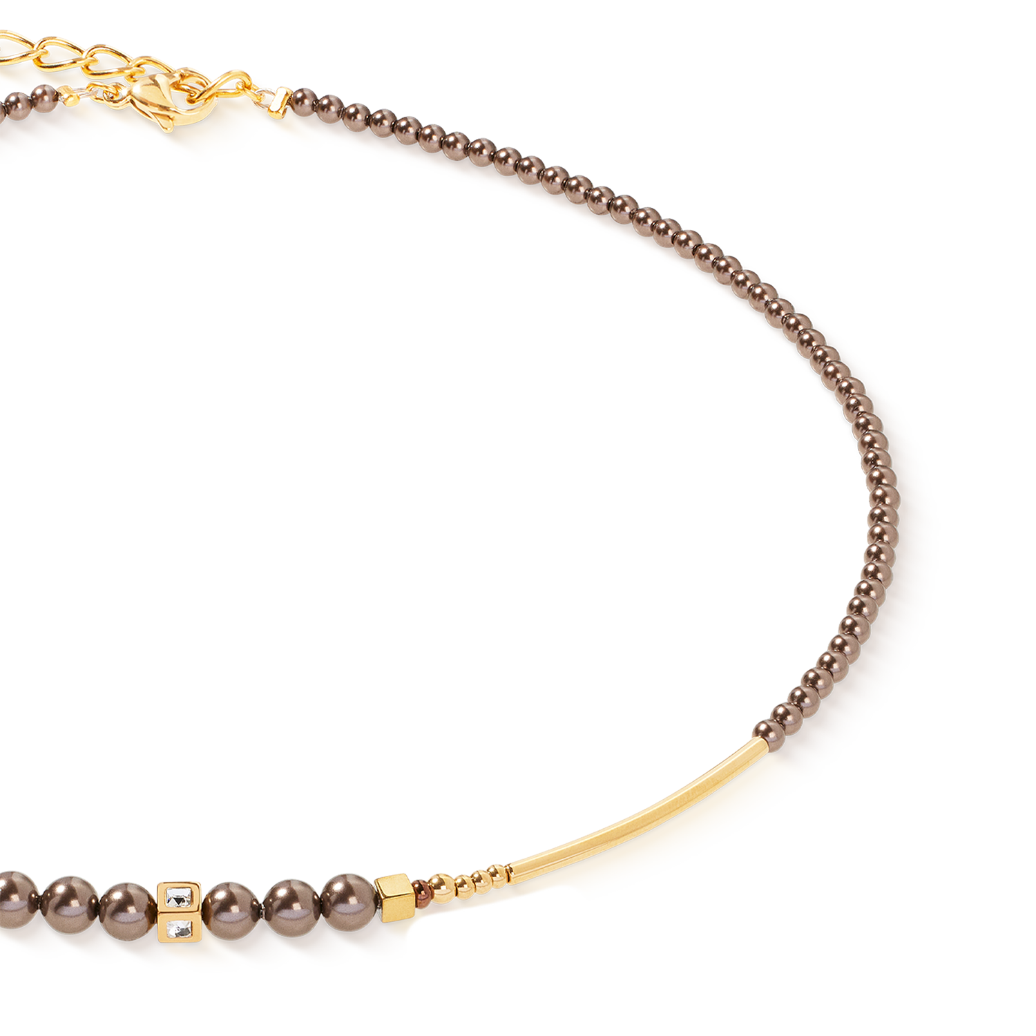 coeur-de-lion-shimmering-princess-pearls-halskette-gold-braun image 2
