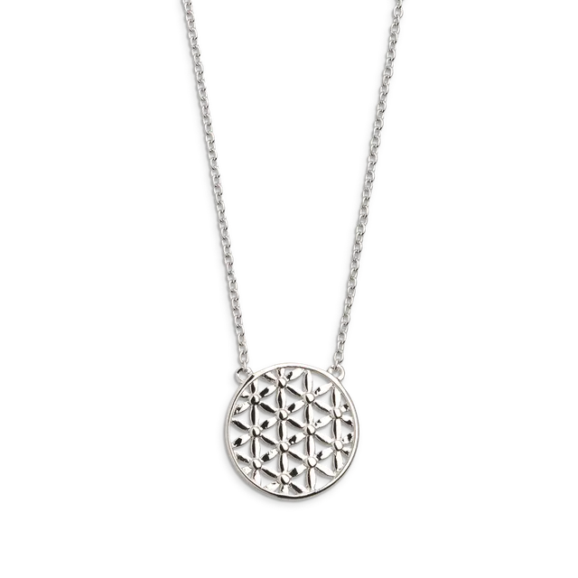 xenox-lebensblume-halskette-925-sterlingsilber-rhodiniert image 1