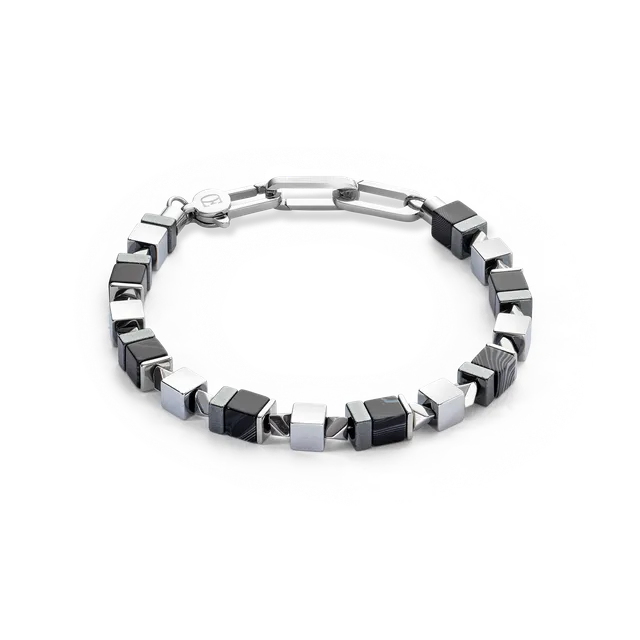 coeur-de-lion-armband-precious-cubes-schwarz-silber image 1
