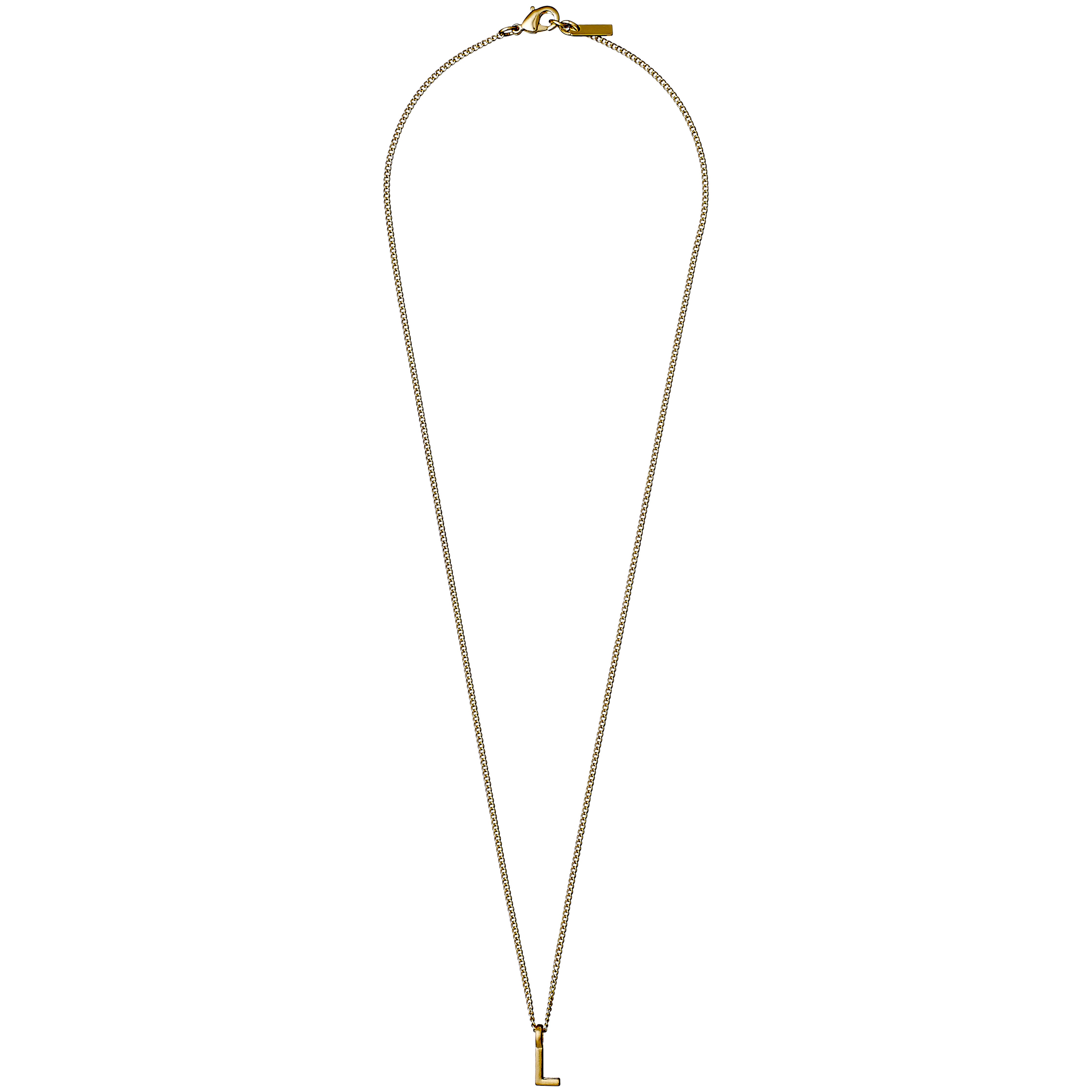 pilgrim-charm-halskette-vergoldet-mit-anh-nger-buchstabe-l-43-cm image 1