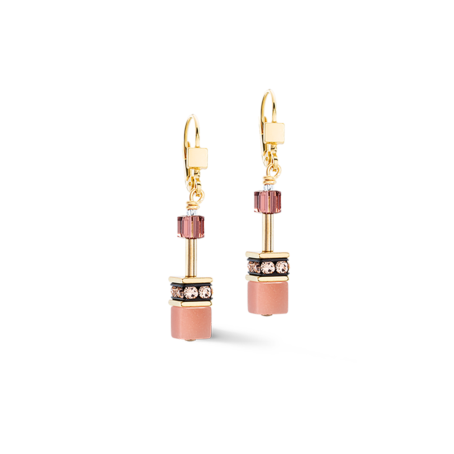 coeur-de-lion-geocube-iconic-ohrringe-golden-blush image 1