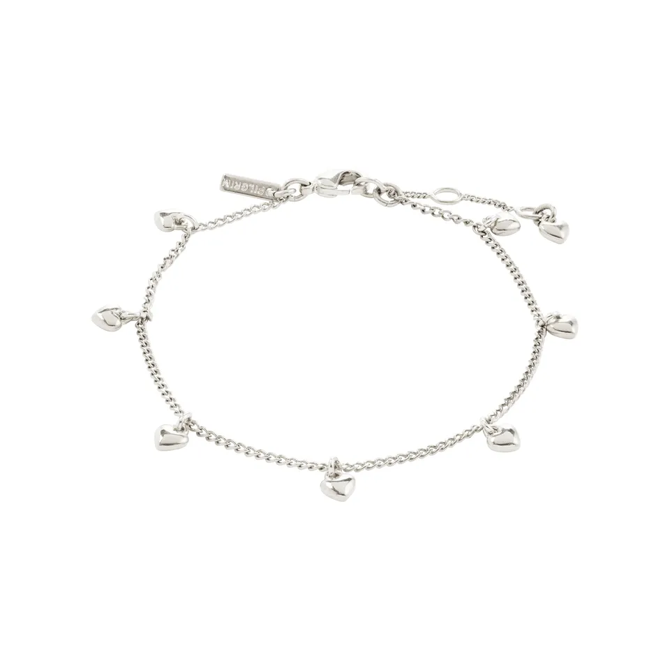 pilgrim-alaia-armband-versilbert-mit-8-herz-anh-ngern image 1