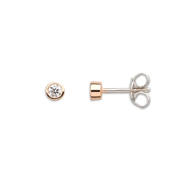 xenox-zarge-ohrringe-xs3514r-925-sterlingsilber-ros-vergoldet-mit-zirkonia image 1