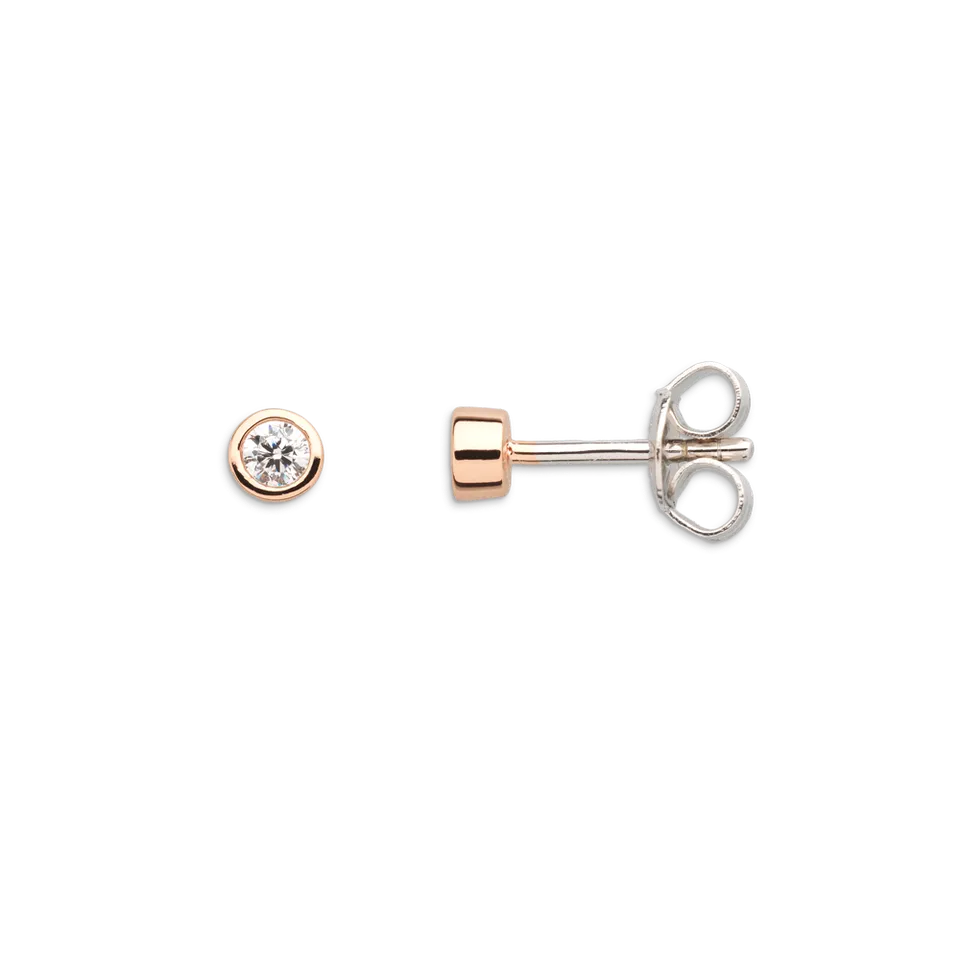 xenox-zarge-ohrringe-xs3514r-925-sterlingsilber-ros-vergoldet-mit-zirkonia image 1