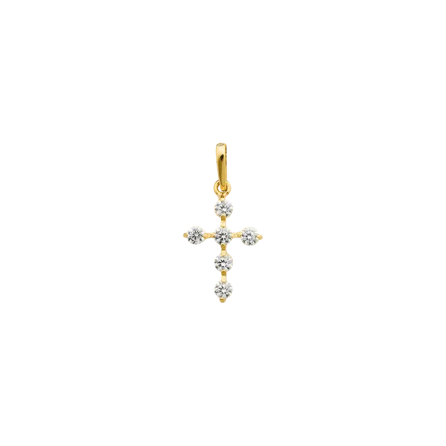 xenox-fine-kreuz-anh-nger-xg14k0206g-585-gelbgold-mit-zirkonia image 1