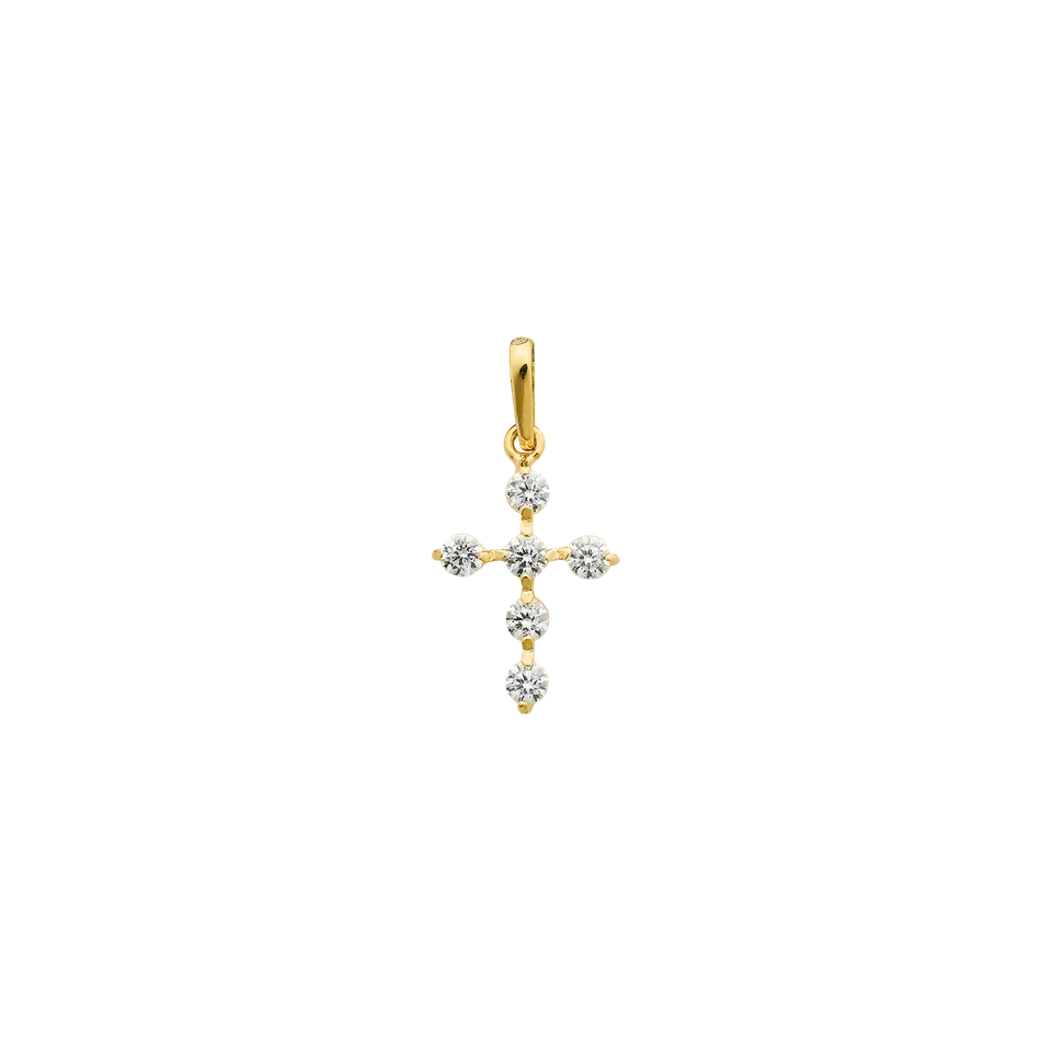 xenox-fine-kreuz-anh-nger-xg14k0206g-585-gelbgold-mit-zirkonia image 1