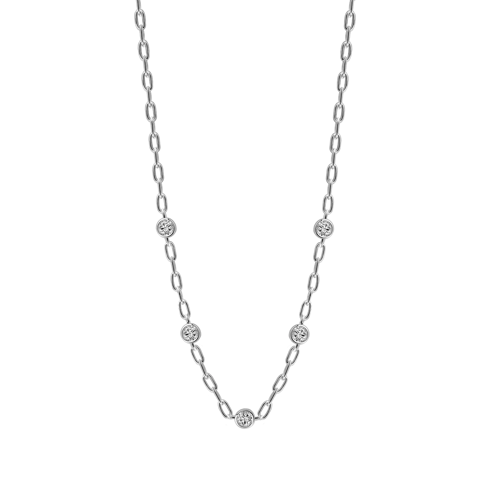 xenox-linked-halskette-925-sterlingsilber-rhodiniert-mit-zirkonia-xs91891g image 1