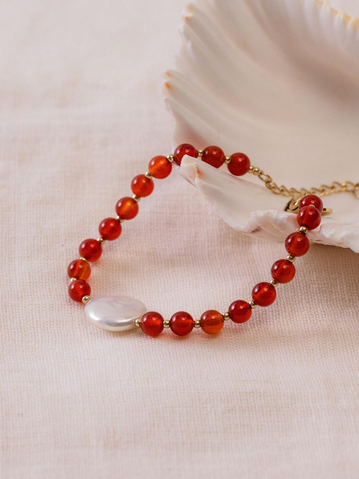 purelei-roter-achat-pearl-armband-verstellbar-16-19-cm image 3