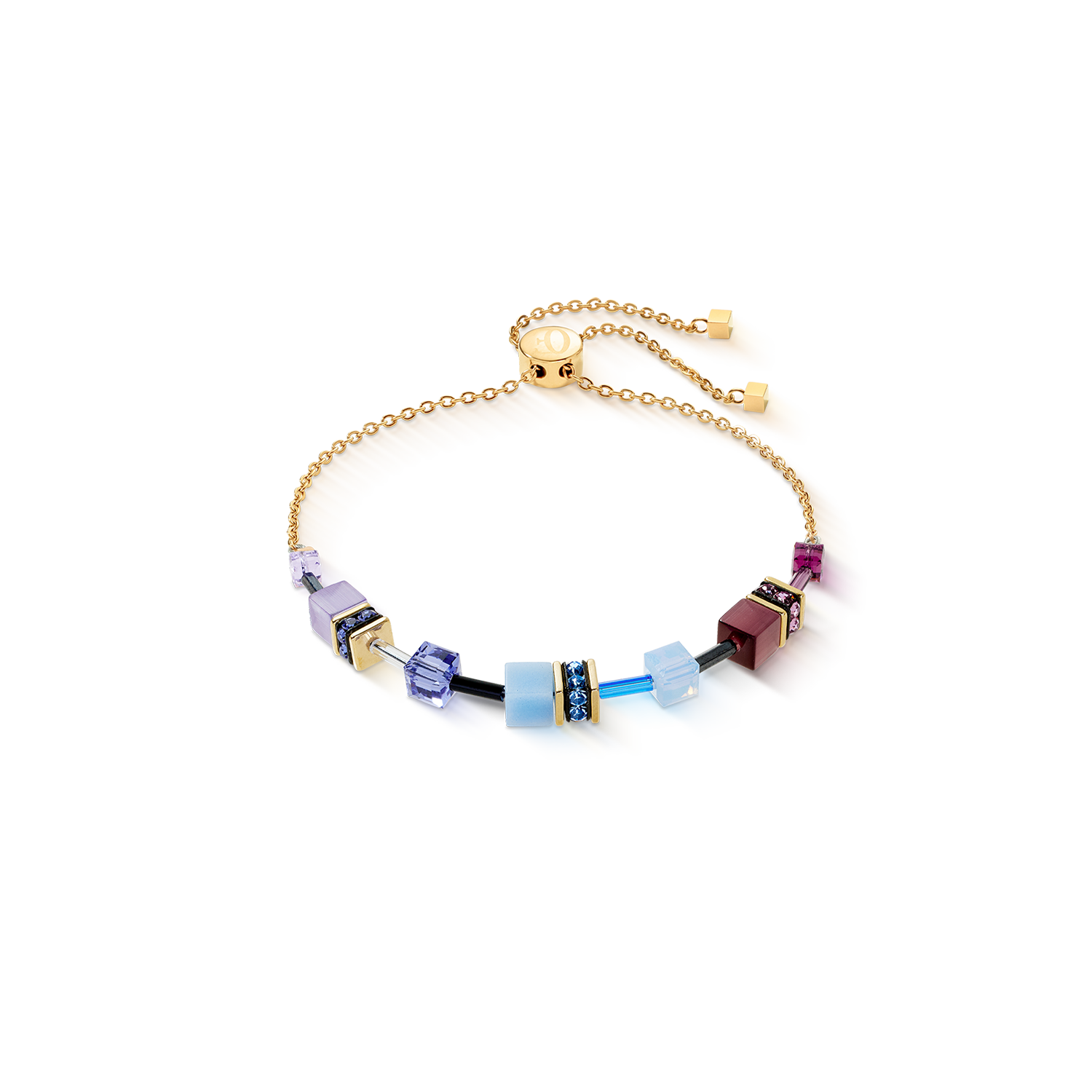 coeur-de-lion-geocube-iconic-chain-armband-mystic-orchid-gold image 1