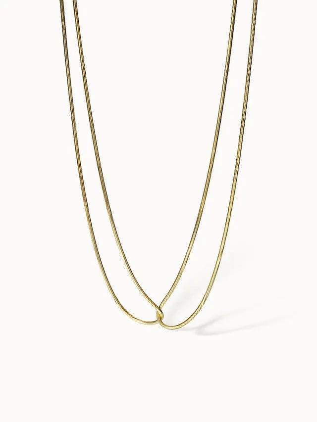 purelei-kindness-kette-doppelte-schlangenkette-mit-knoten-40-45-cm image 1