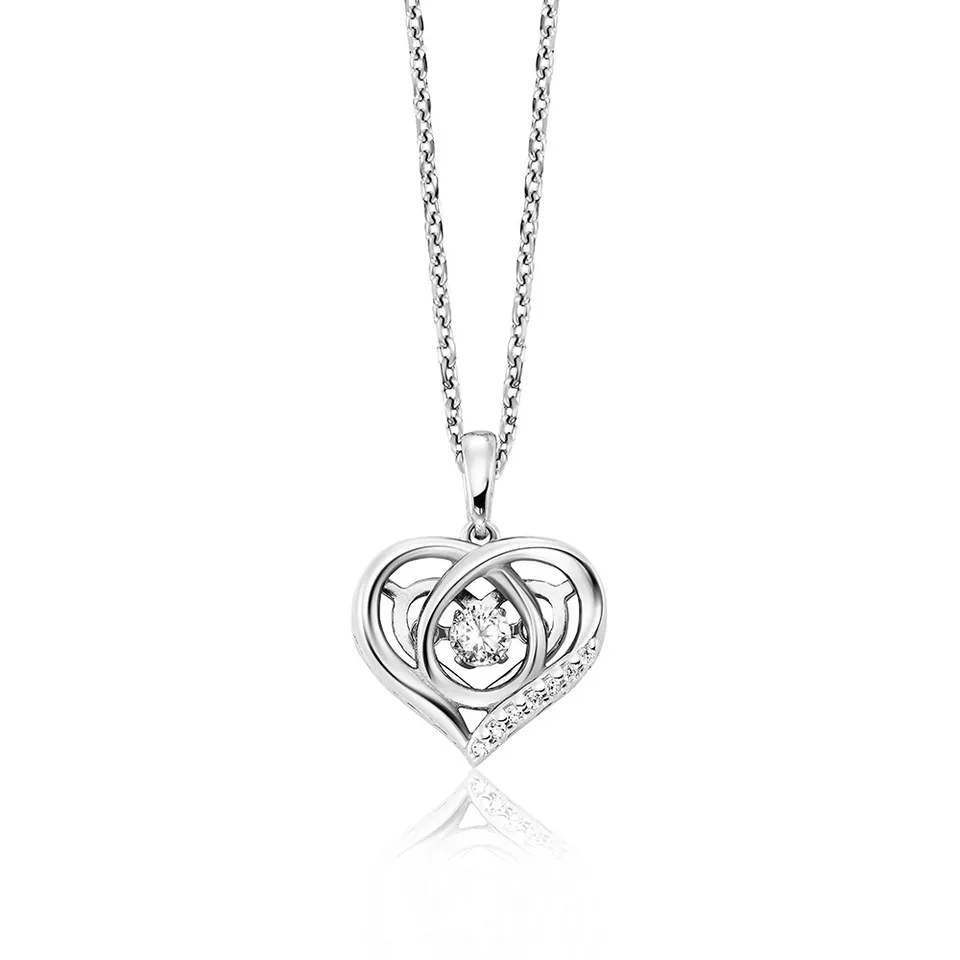 julie-julsen-dancing-stone-kette-herz-silber-925-mit-8-zirkonia image 1