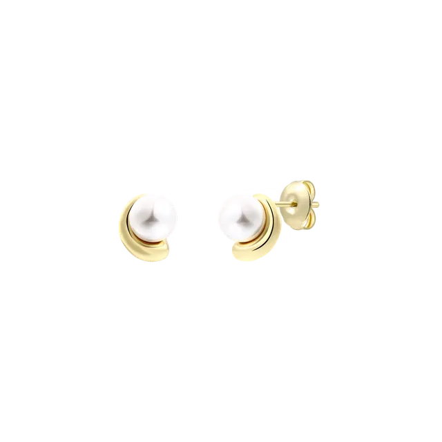 xenox-pearl-sea-ohrringe-925-sterlingsilber-18k-vergoldet-mit-perle image 1
