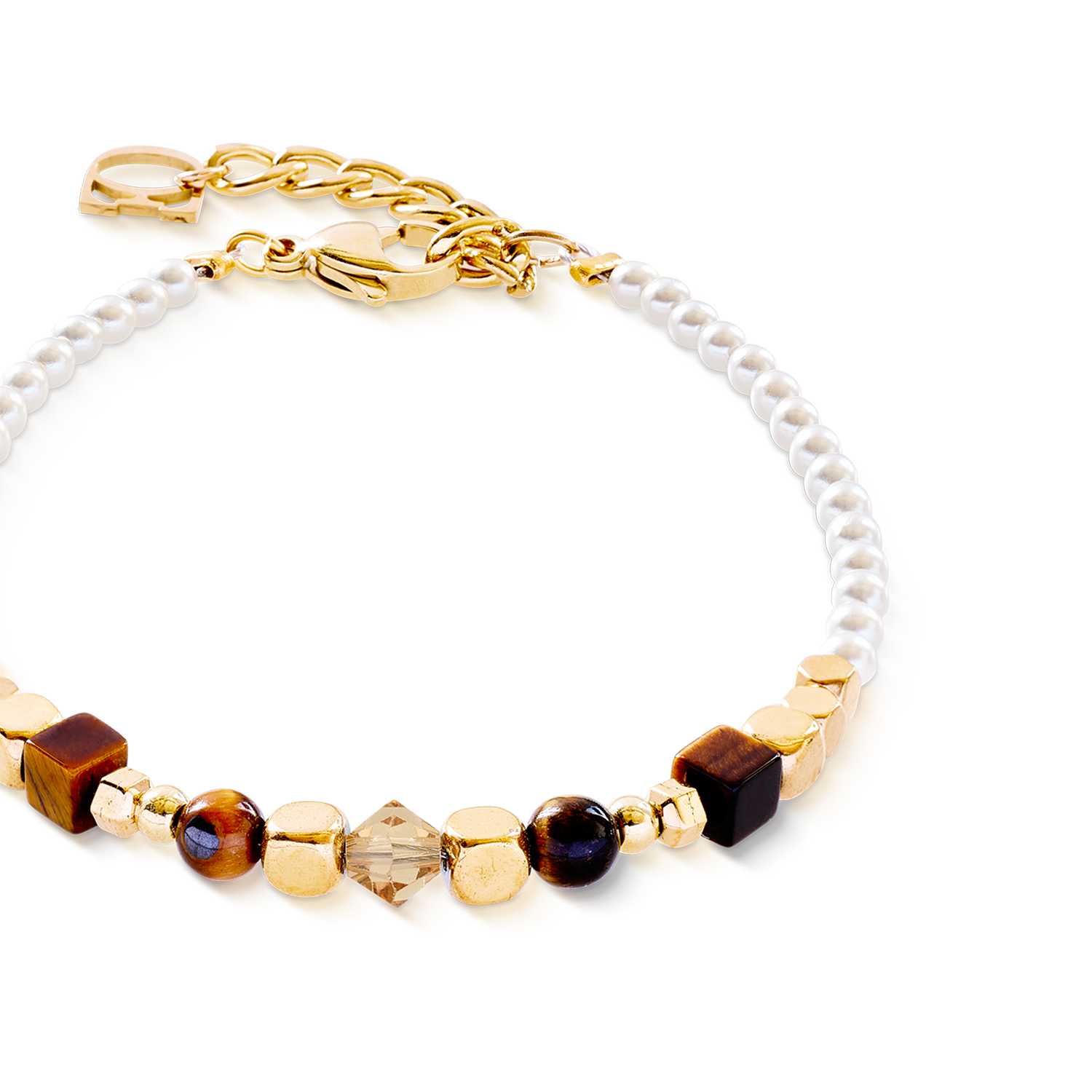 coeur-de-lion-armband-princess-sunray-gold-braun-mit-tigerauge-und-swarovski-kri image 2