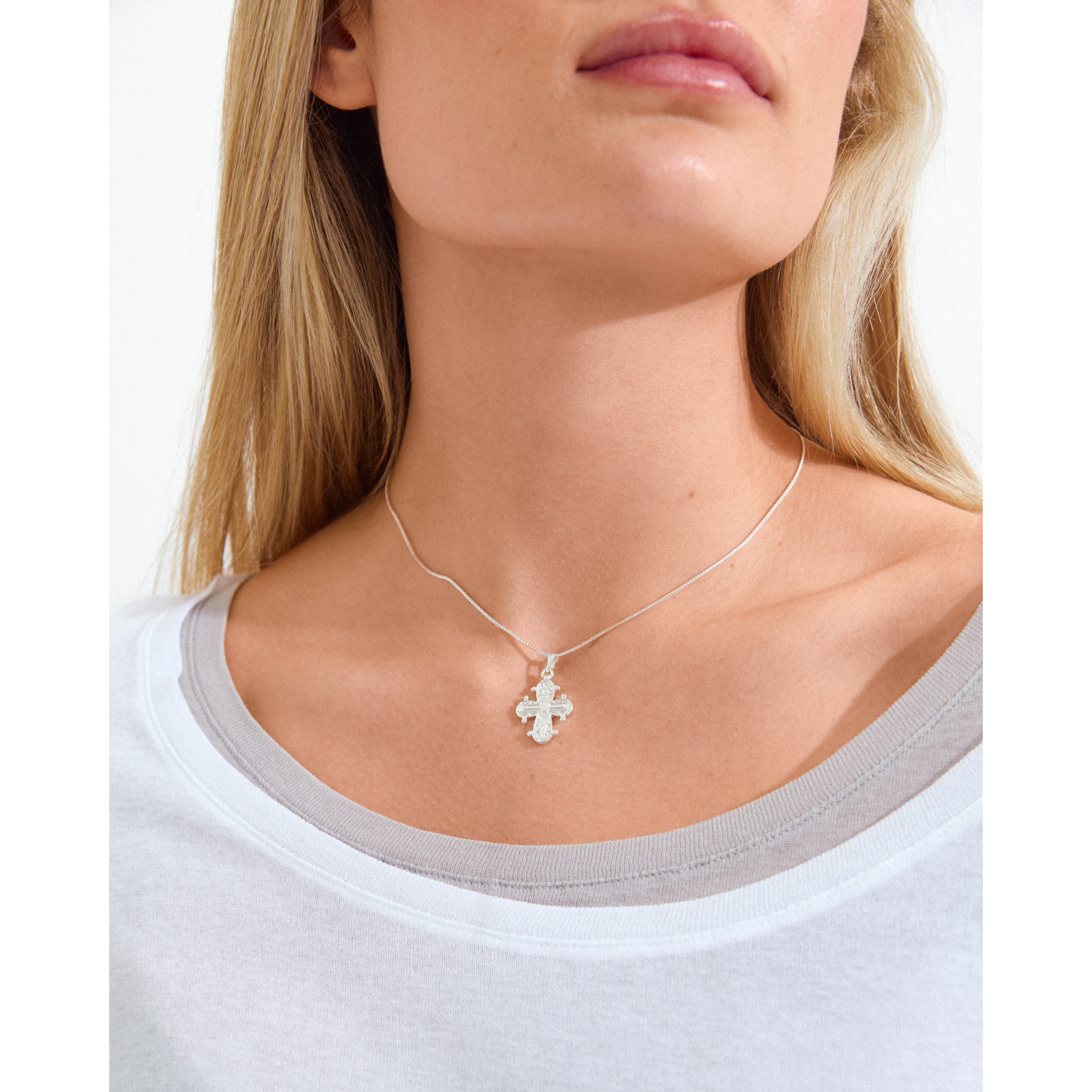 pilgrim-dagmar-anh-nger-halskette-versilbert-mit-kreuz image 2