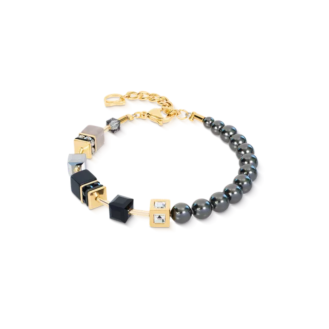coeur-de-lion-geocube-precious-fusion-pearls-armband-anthracite-glow-grau image 1