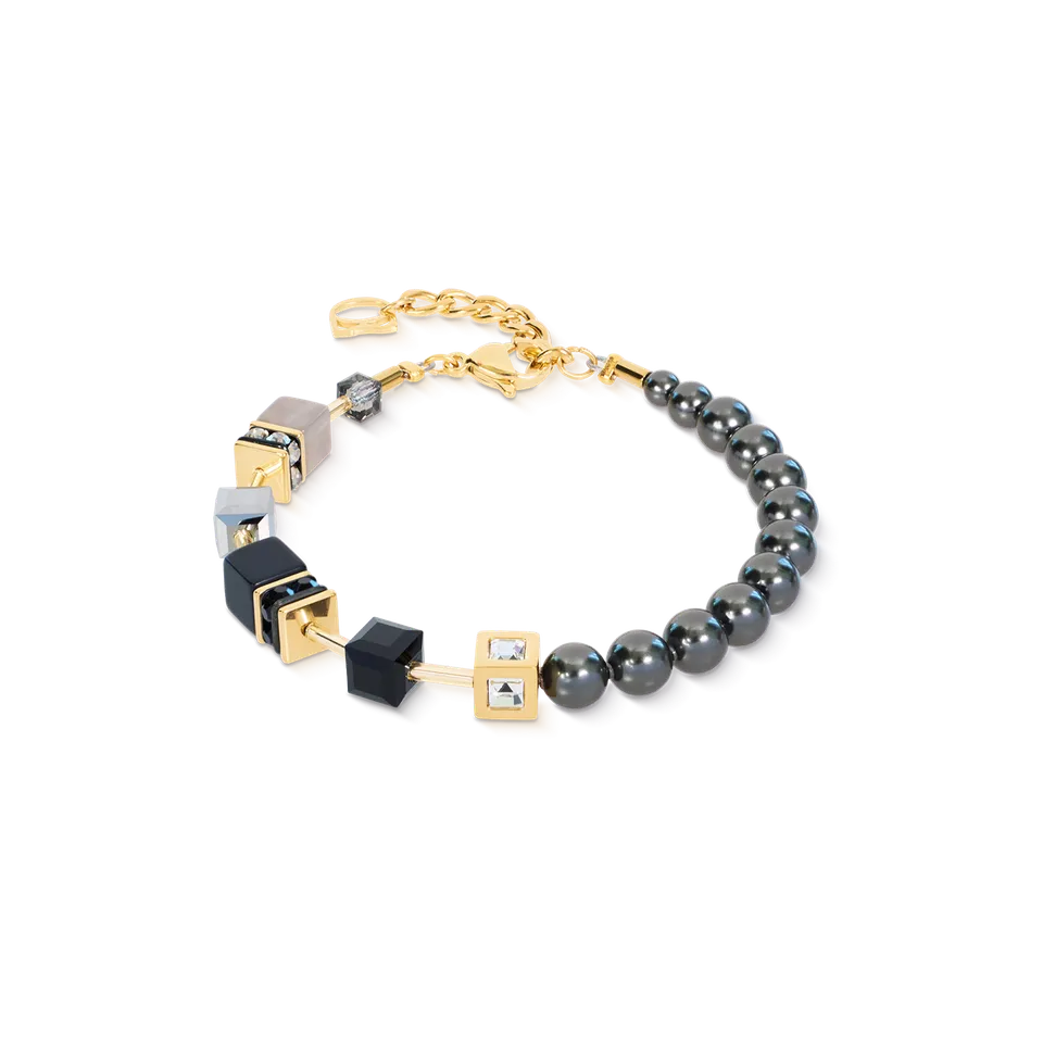 coeur-de-lion-geocube-precious-fusion-pearls-armband-anthracite-glow-grau image 1