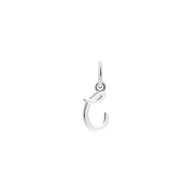 xenox-c-letter-italic-charm-925-sterlingsilber-rhodiniert-buchstabe-c image 1