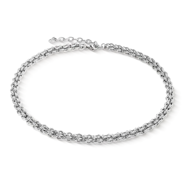 coeur-de-lion-iconic-mesh-chain-classic-halskette-silber-edelstahl image 1