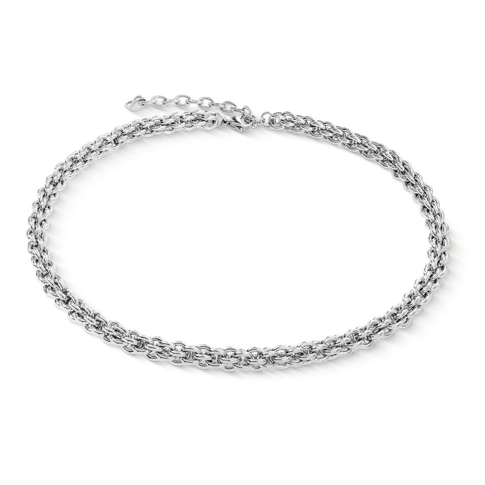 coeur-de-lion-iconic-mesh-chain-classic-halskette-silber-edelstahl image 1