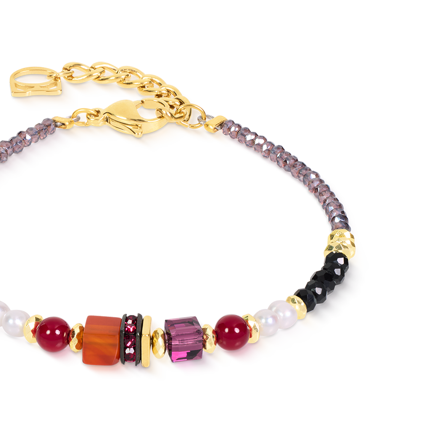 coeur-de-lion-iconic-collection-armband-atelier-ember-gold-rot-17-5-3-cm image 2
