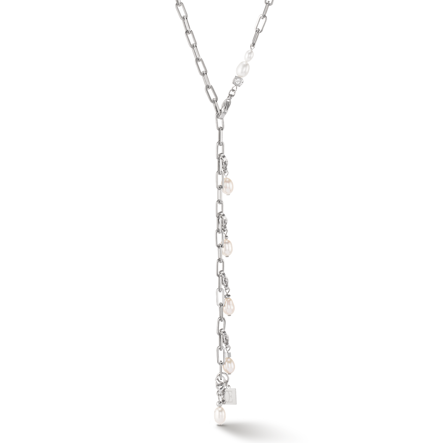 coeur-de-lion-halskette-modern-chain-s-wasserperlen-charms-silber image 2