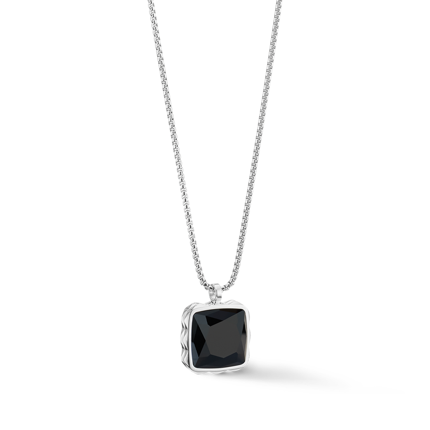 coeur-de-lion-halskette-amulett-spikes-square-onyx-silber-schwarz-2-8-cm image 2