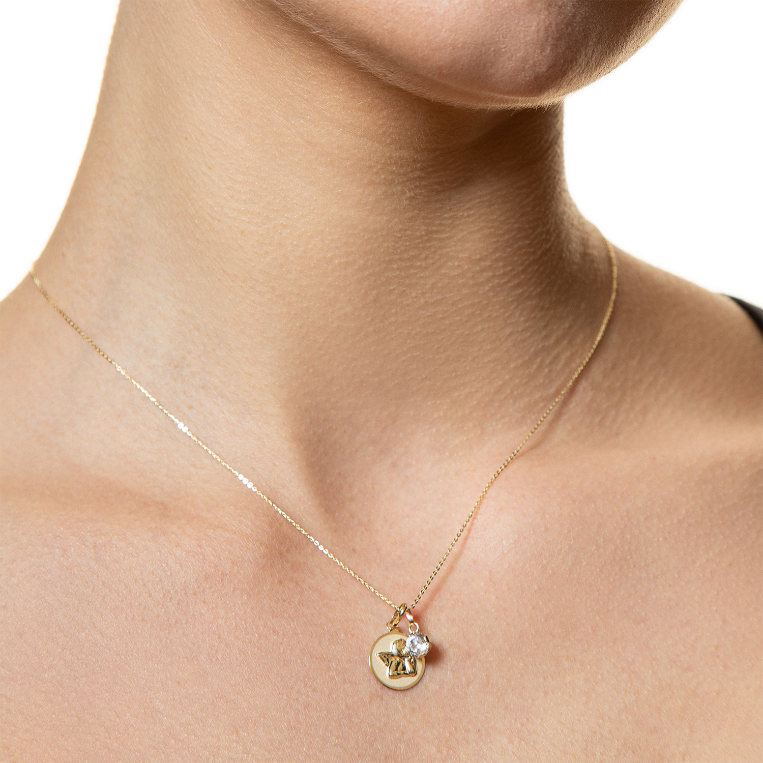 xenox-fine-krappe-anh-nger-585-gelbgold-mit-zirkonia image 2