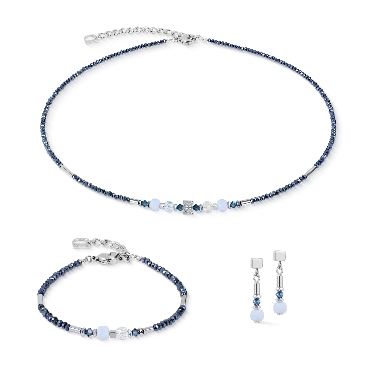 coeur-de-lion-cube-balance-armband-blue-mist-17-5-cm image 3
