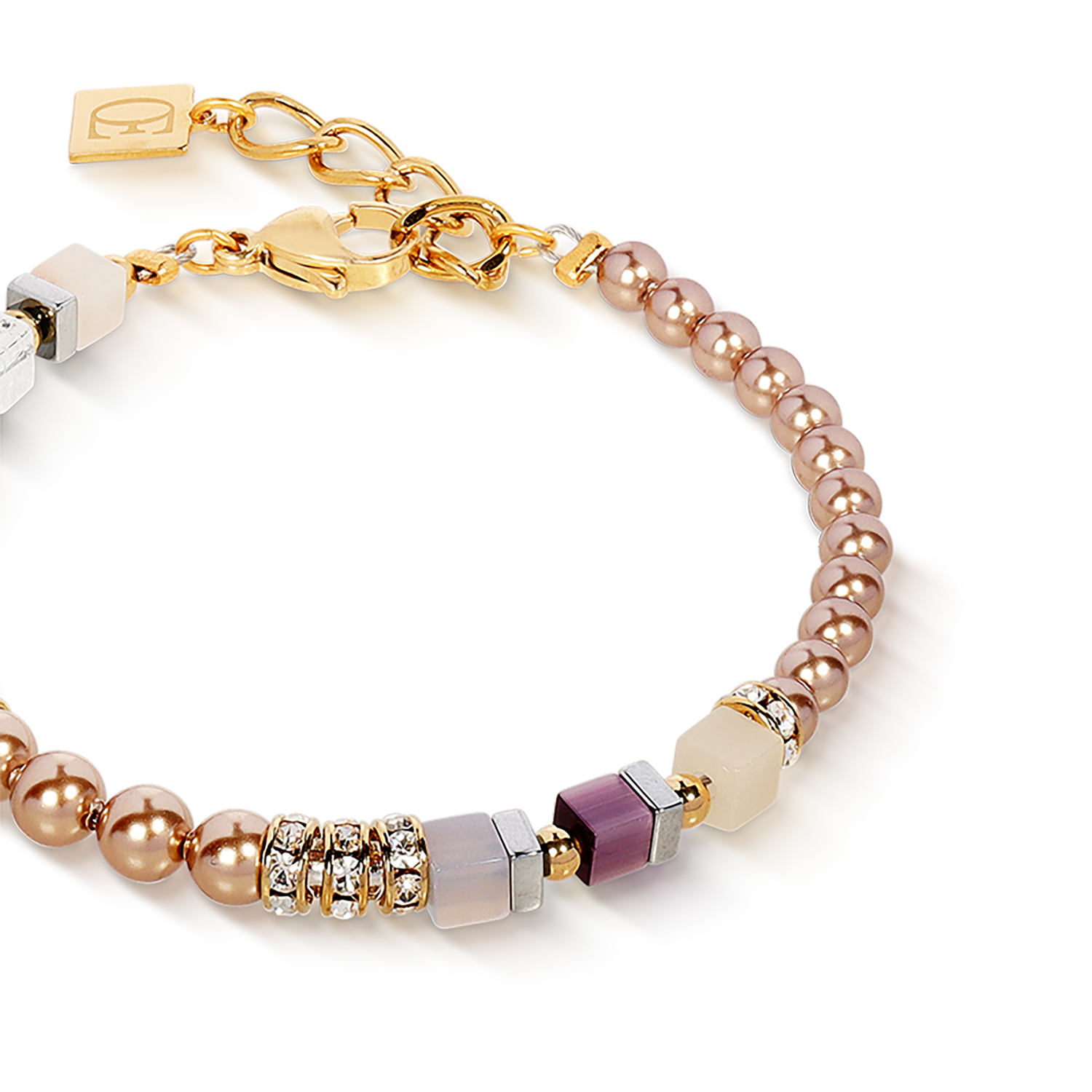 coeur-de-lion-precious-fusion-offset-armband-champagne-blush image 2