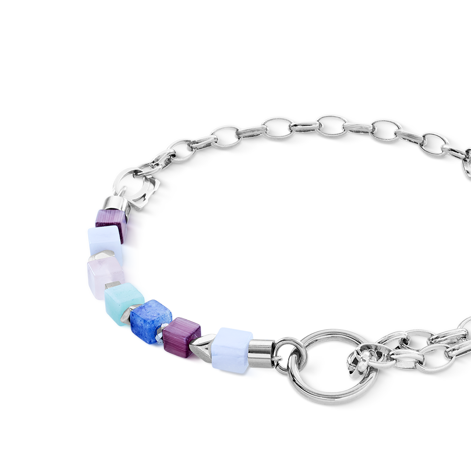 coeur-de-lion-armband-cube-mosaic-lumina-silber-multicolor image 2