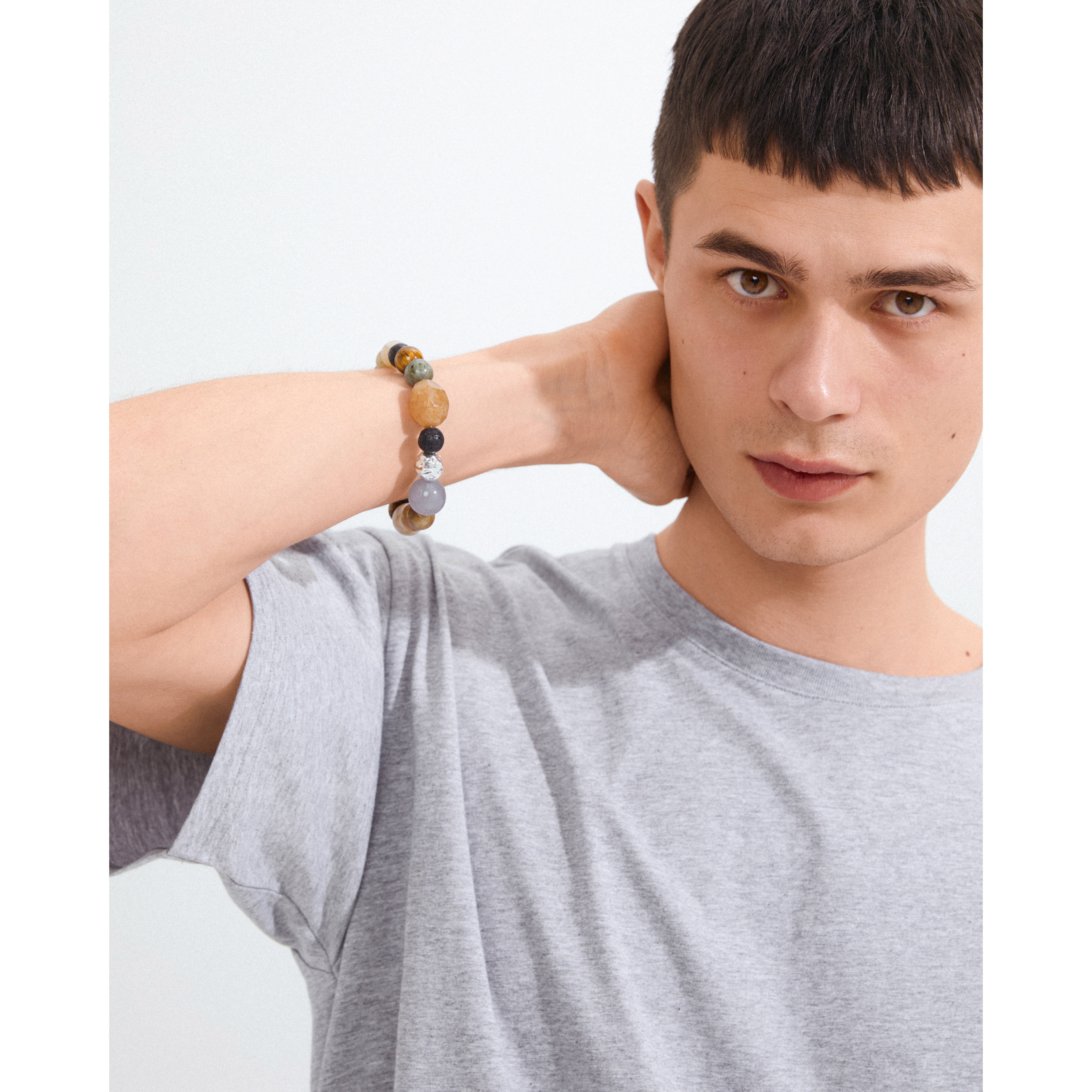 pilgrim-mareo-armband-braun-tigerauge-labradorit-lavastein image 2