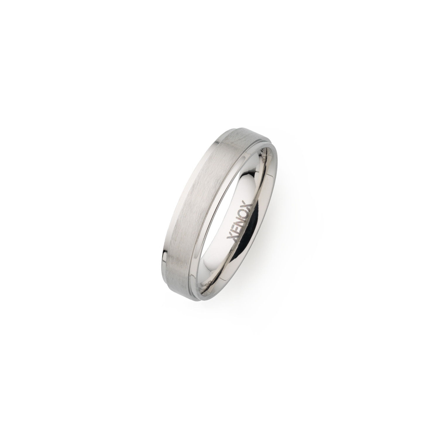 xenox-partnerring-aus-edelstahl-matt-poliert-x2266 image 1