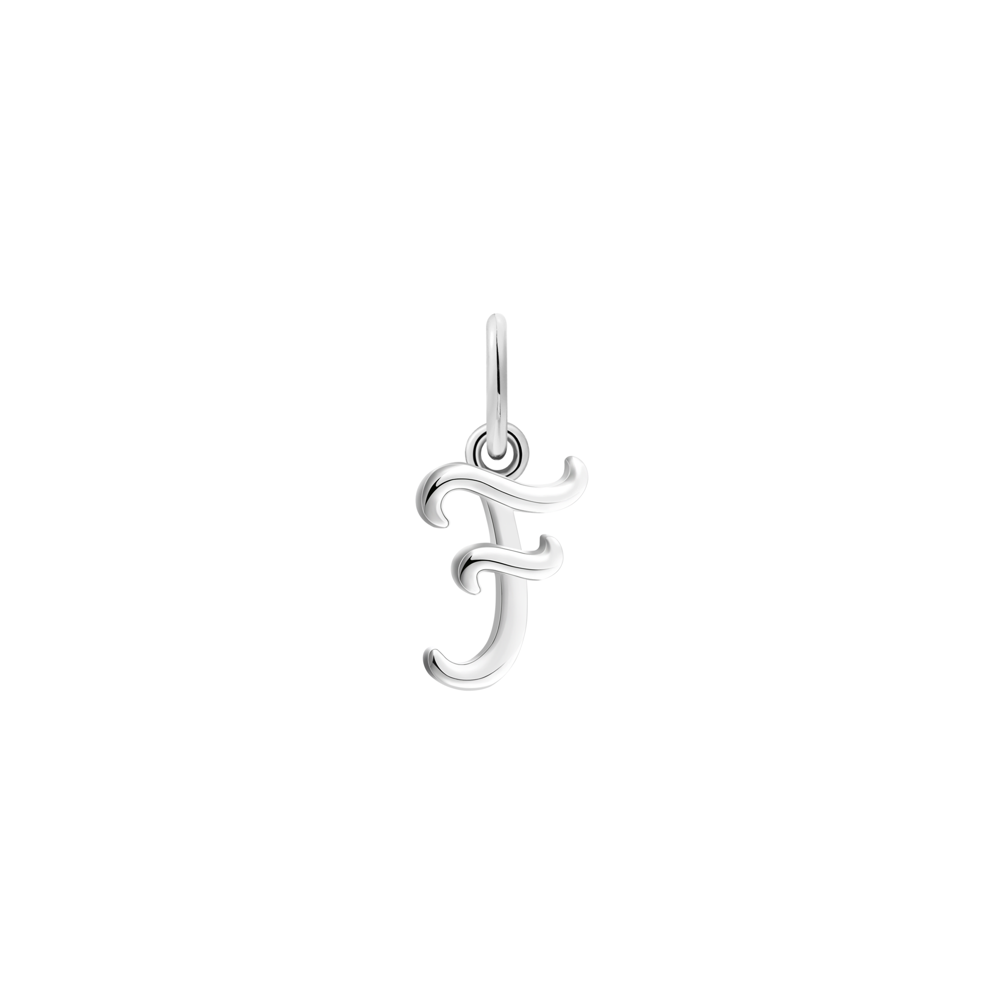 xenox-f-letter-italic-charm-buchstabe-f-925-sterlingsilber-rhodiniert image 1