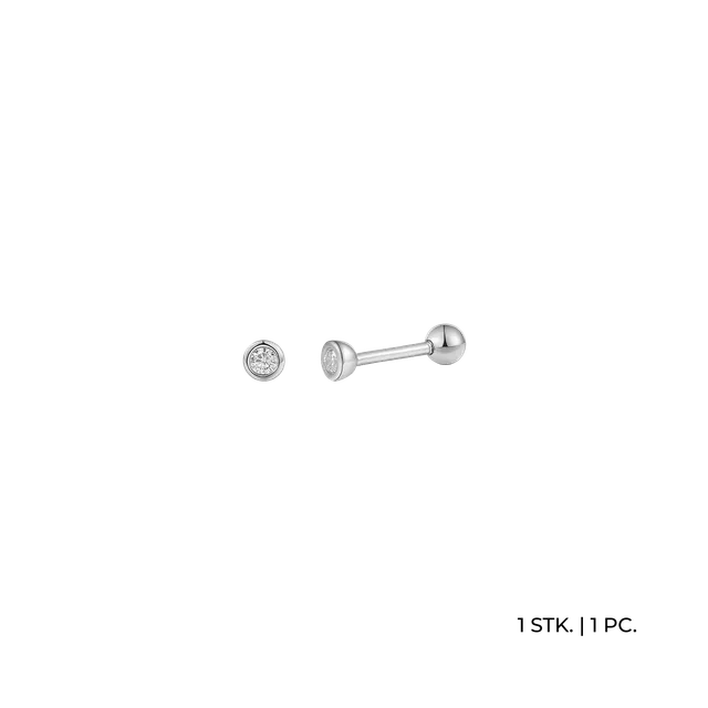 xenox-piercing-ohrpiercing-925-sterlingsilber-rhodiniert-mit-zirkonia-xs91464 image 1