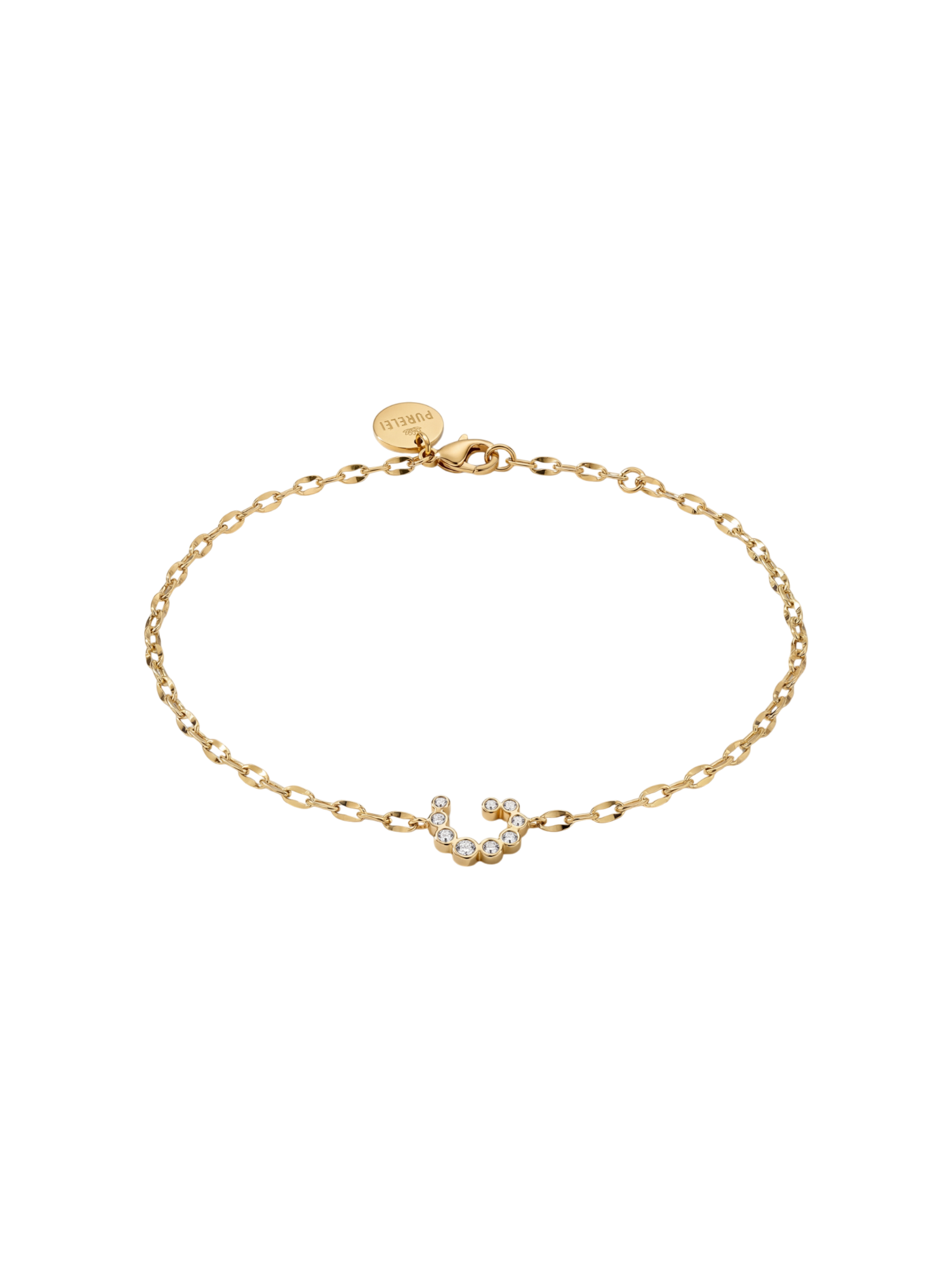 purelei-wave-fu-kettchen-verstellbares-anklet-mit-zirkonia-welle-in-gold-silber image 1